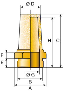 Silenciador AmesPore con rosca de laton Silenciador AmesPore con rosca de laton