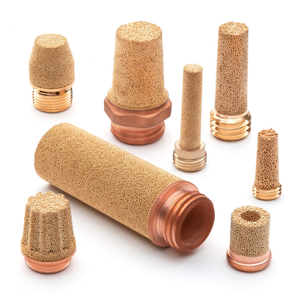 AmesPore® muffler filters and spray nozzles AmesPore® muffler filters and spray nozzles